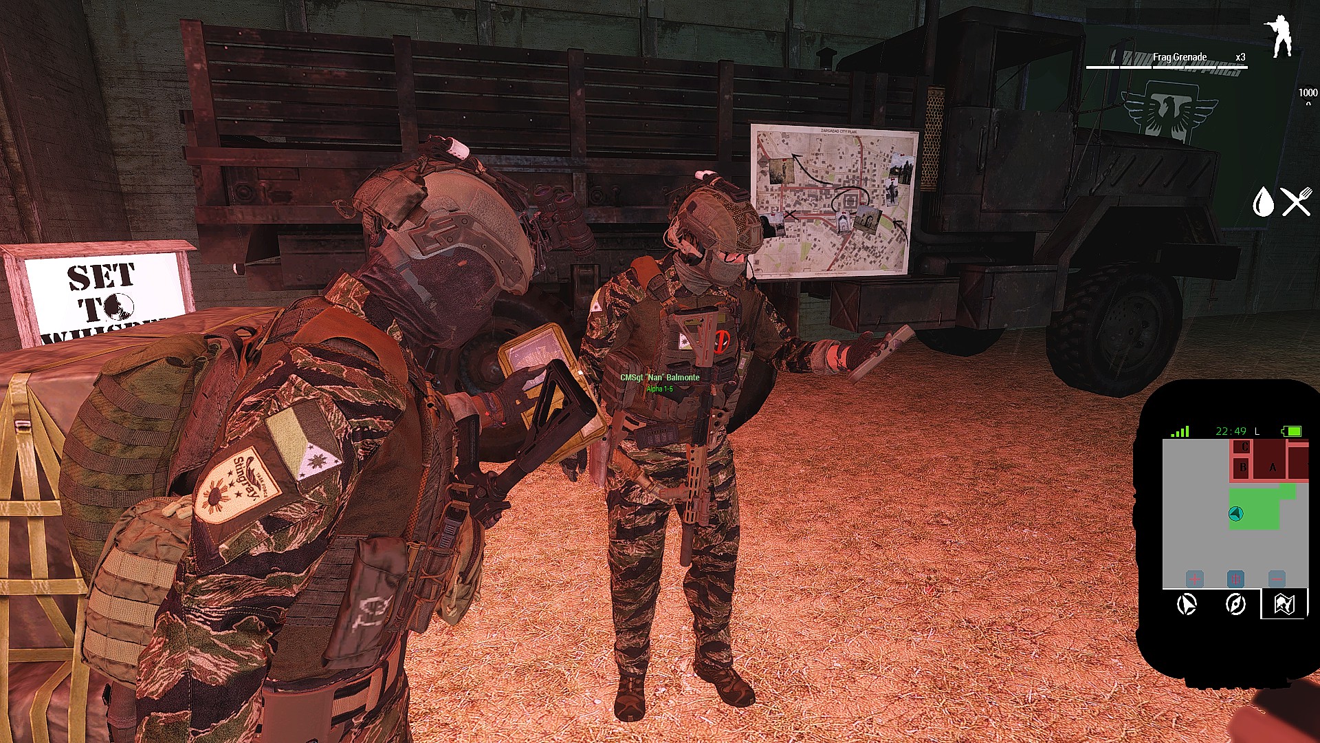 Operators at a mission briefing